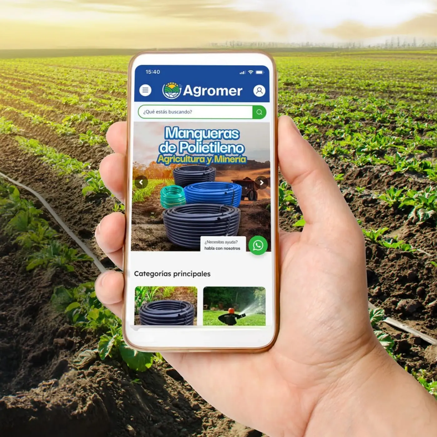 Agromer · aplicación de marca 1