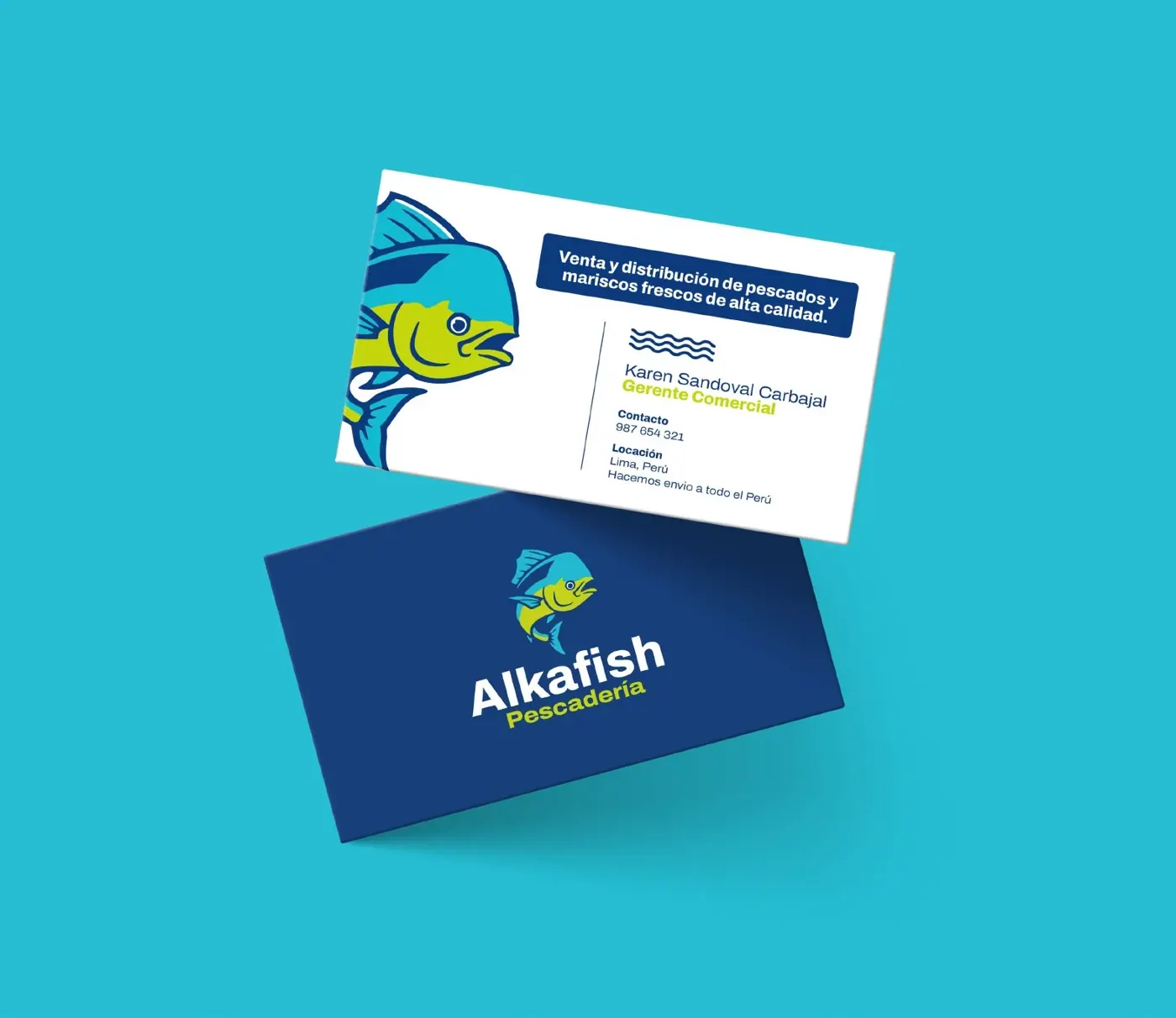 Alcafish · aplicación de marca 1