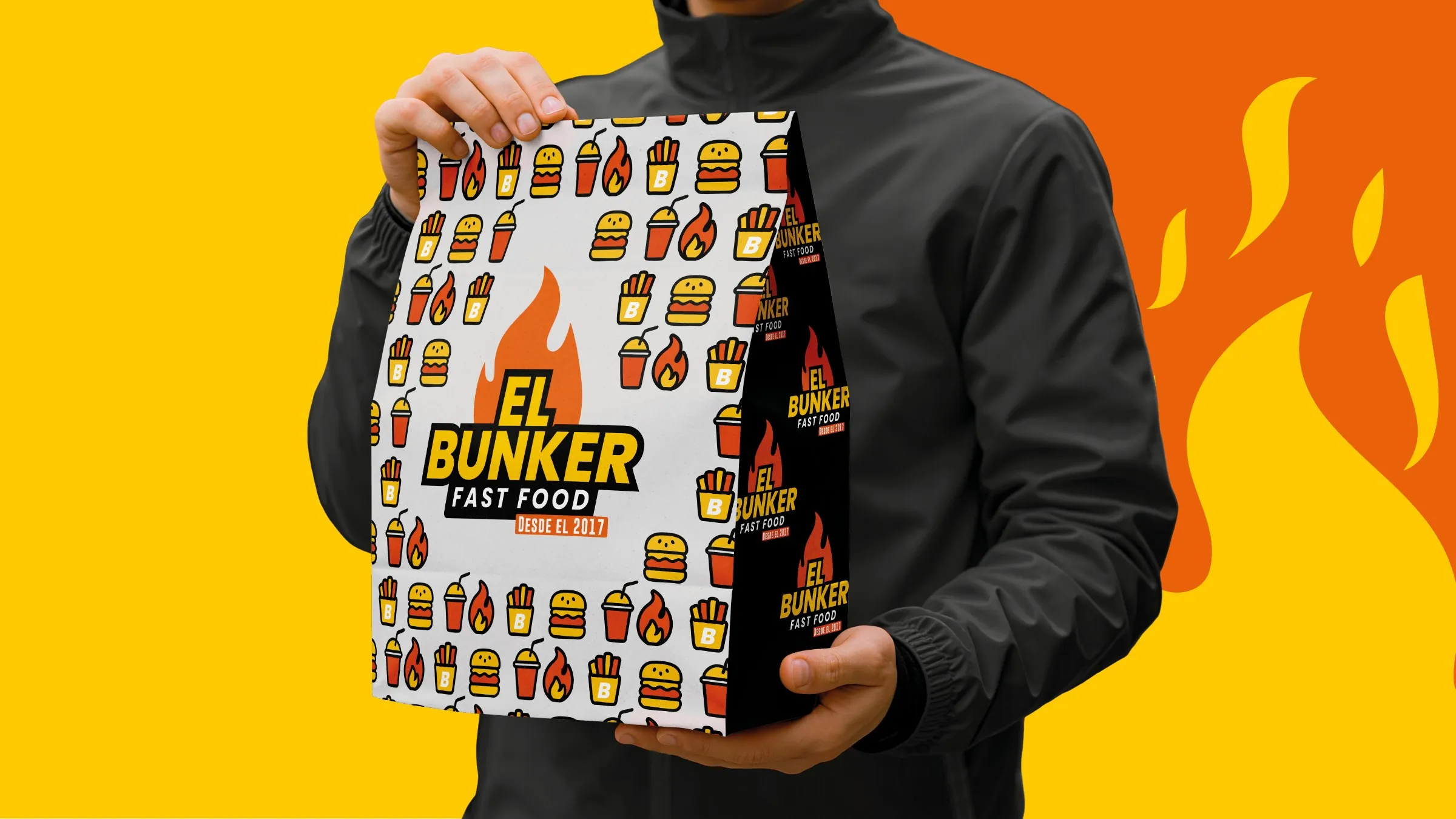 El Bunker · brand application 1
