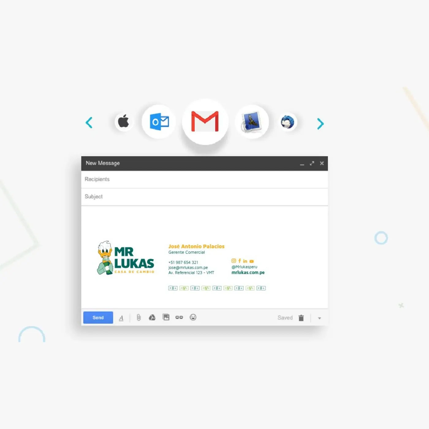 Mr Lukas · aplicación de marca 3