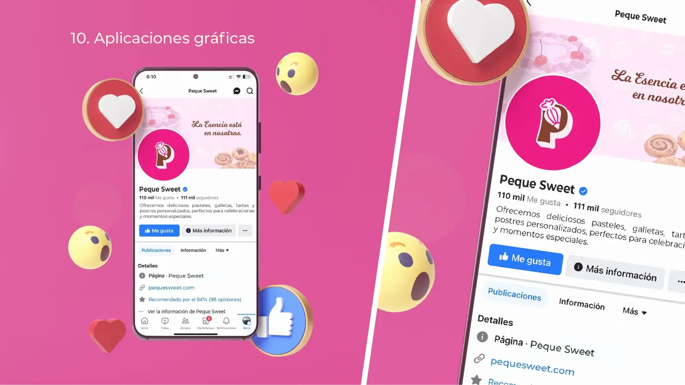 Peque Sweet · aplicación de marca 4