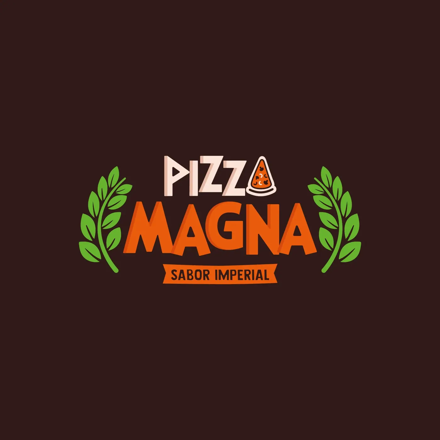 Pizza Magna · aplicación de marca 1