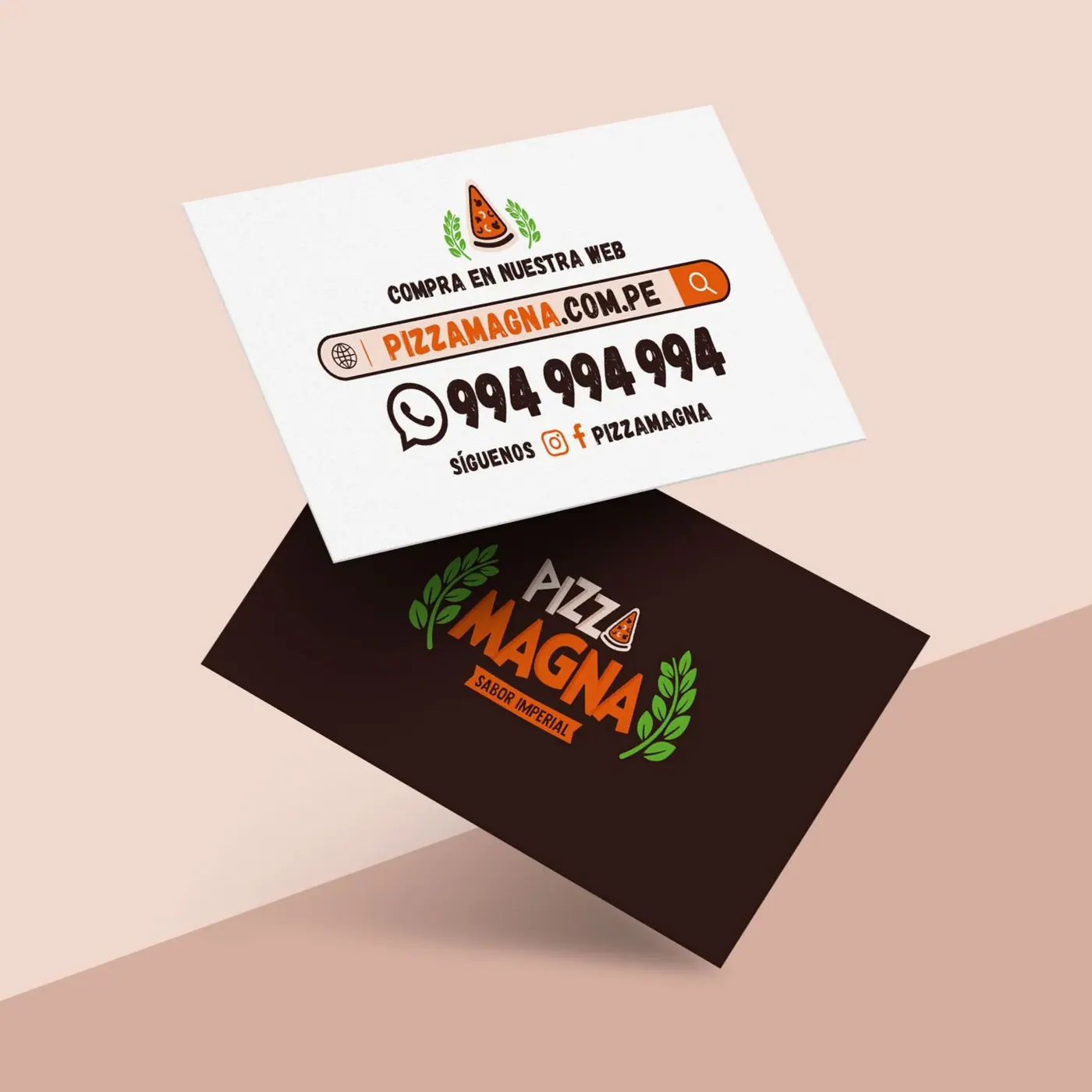 Pizza Magna · aplicación de marca 2