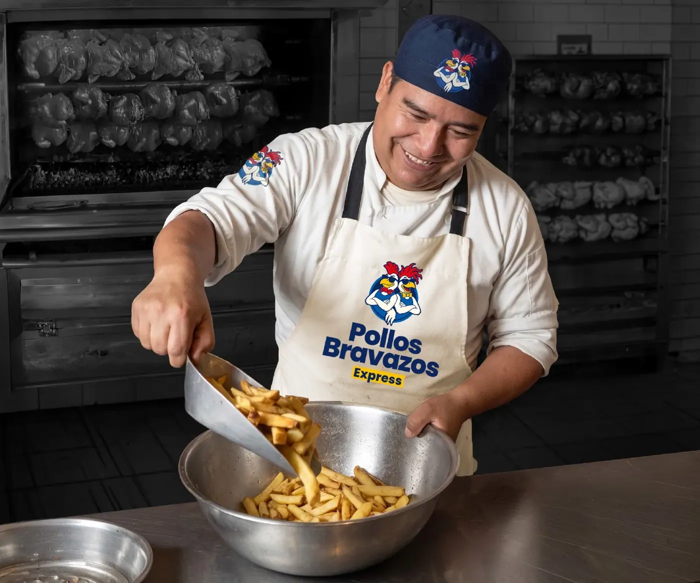 Pollos Bravazos · aplicación de marca 3