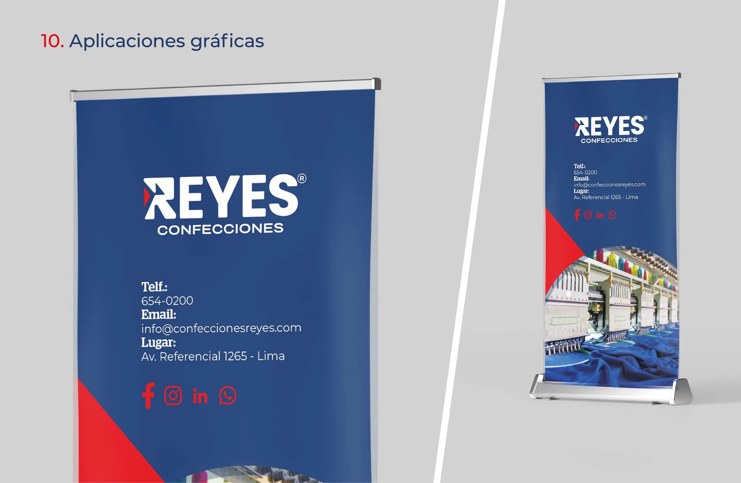 Reyes Confecciones · aplicación de marca 4